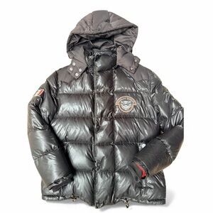 CANADA SANSAR Custom Black Men’s Puffer Winter Down Filled Jacket Coat SZ Large